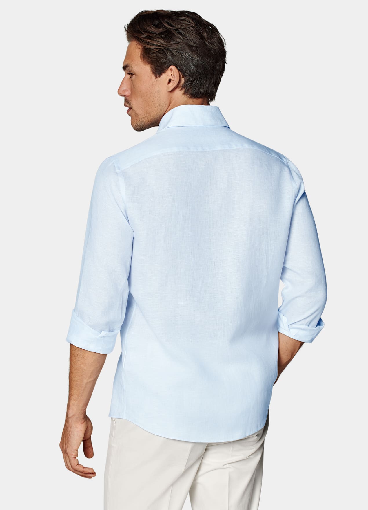 Chemise coupe ajustée bleu clair