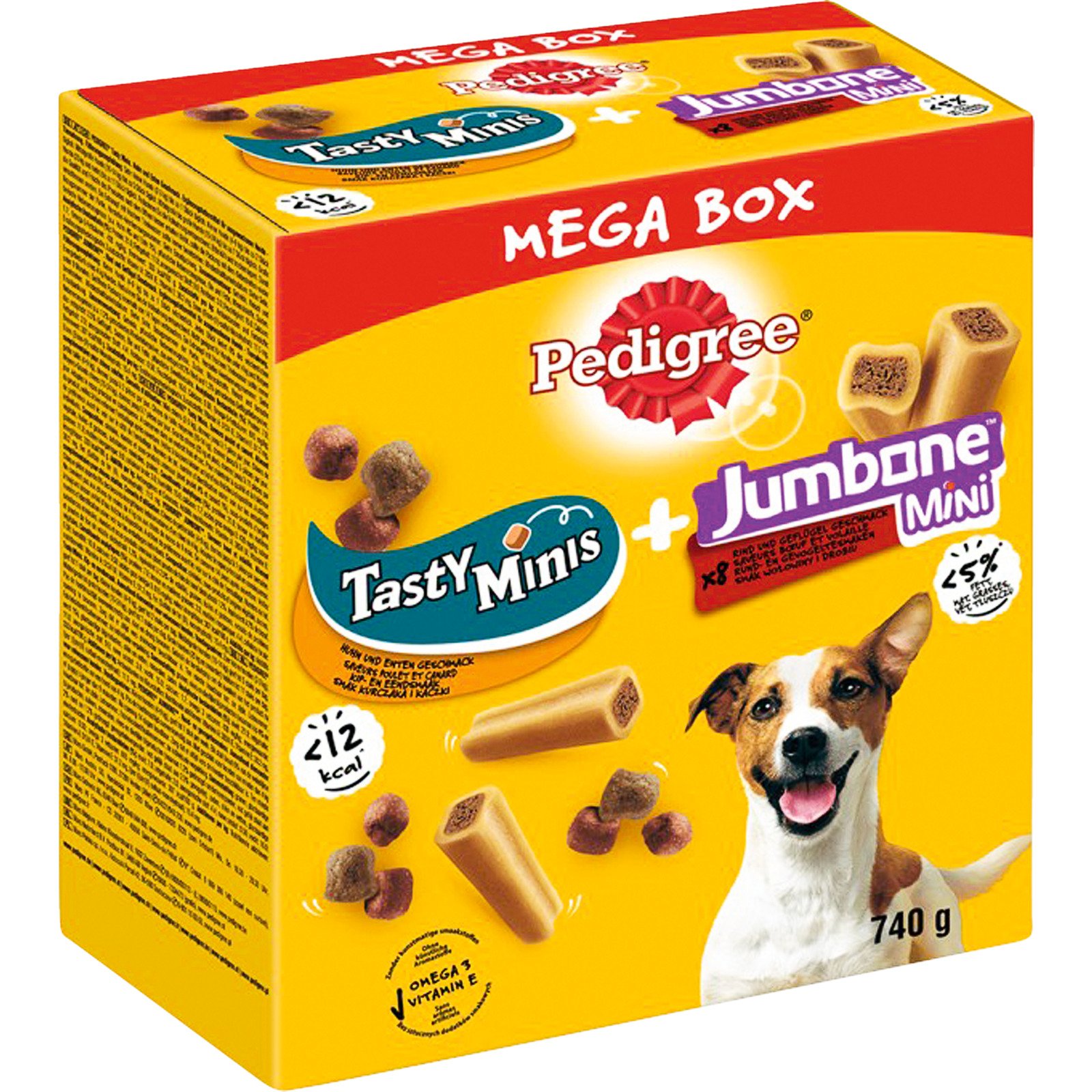 Pedigree Megabox Tasty Bites+Jumbone 740 g
