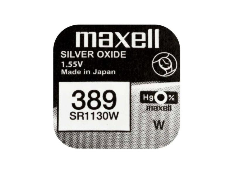 Maxell Europe LTD. Knopfzelle 389 SR1130W , 10 Stück Typ SR1130W (389), 1 Stück