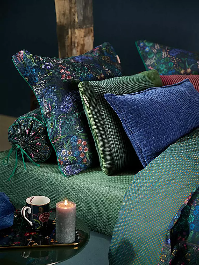 PIP STUDIO Perkal Bettwäsche QUERIDA 70x90cm/140x200cm Dark Blue dunkelblau