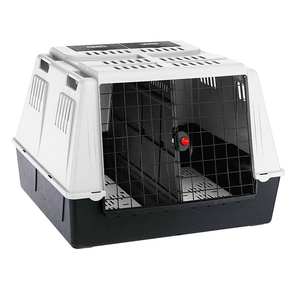 Ferplast transport chiens pour voiture atlas car maxi, grilles d'aération, compartiments de rangement, tapis drainant
