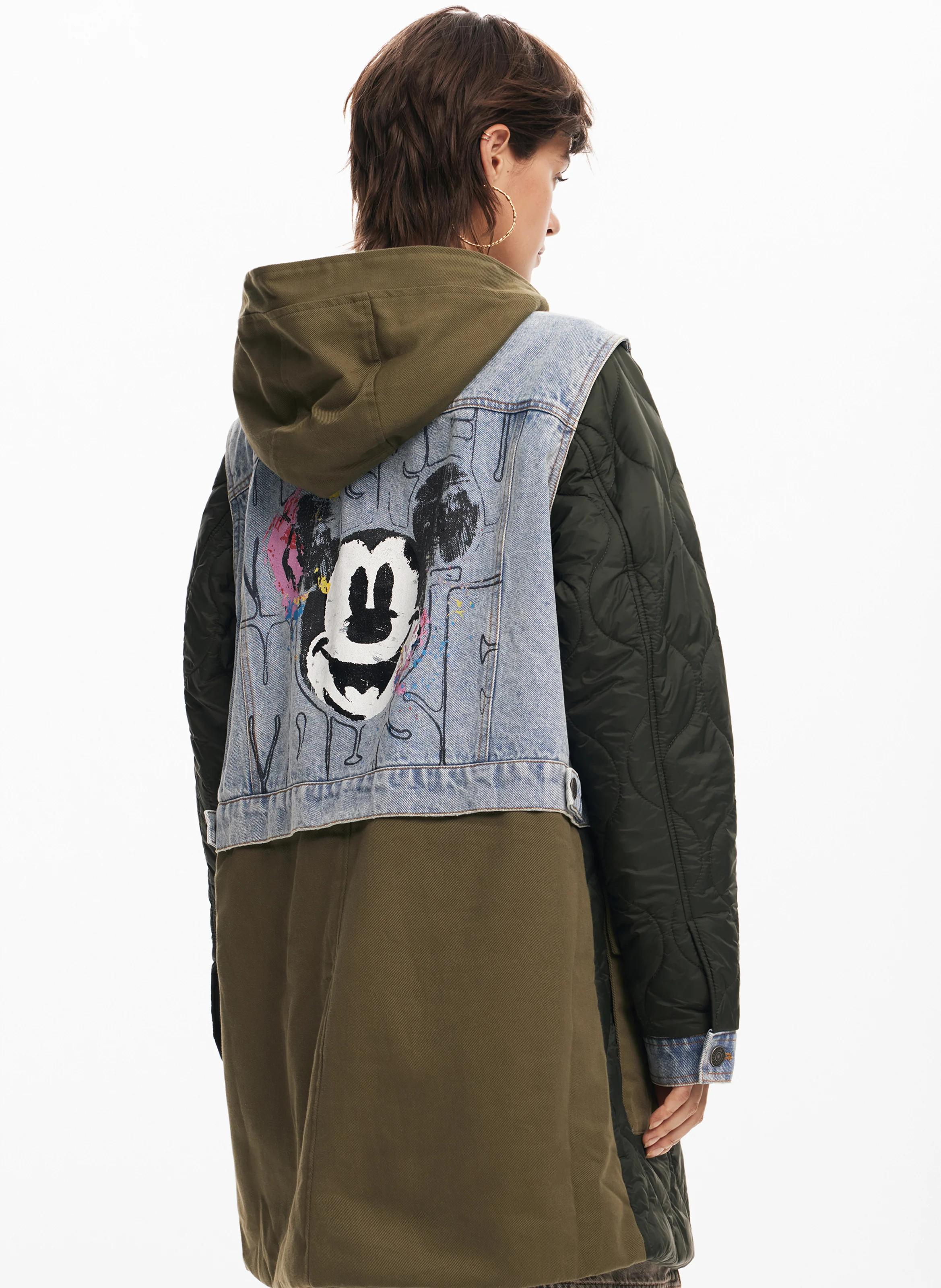Parka hybride en coton mélangé | Vert