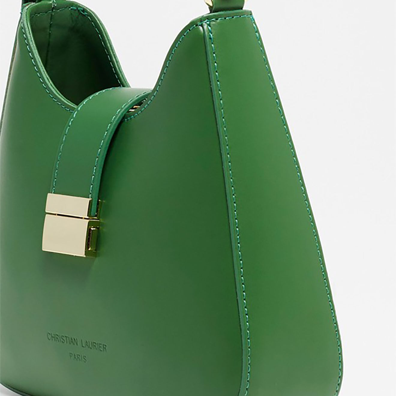 Christian Laurier Sac bandoulière en Cuir Hely vert - 24x22x6.5 cm
