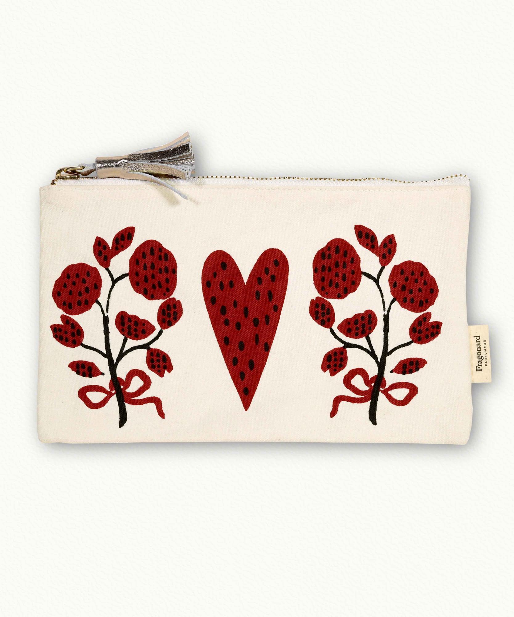 Pochette Valentine  100% Coton - 24 x 15cm