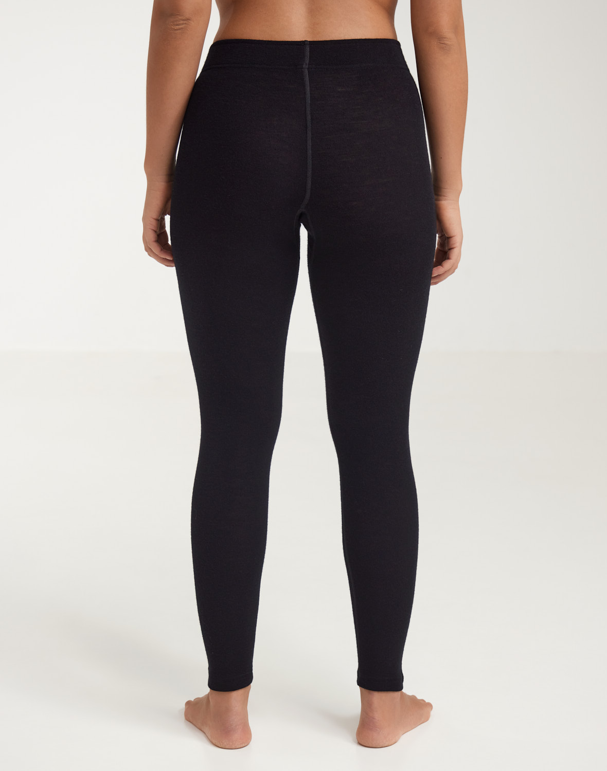 Legging met brede elastische band van merinowol voor dames