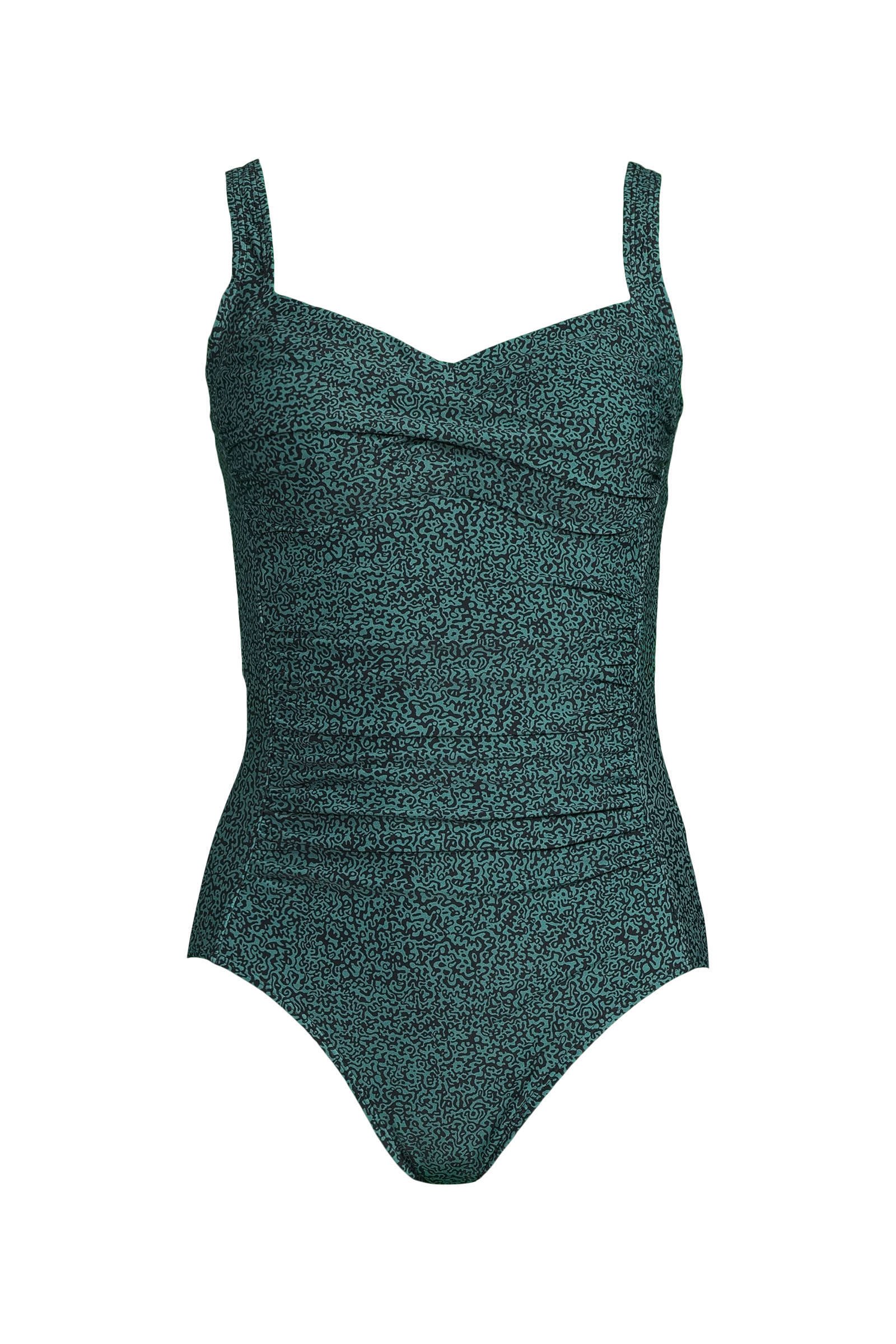 BEACHWAVE corrigerend badpak groen/zwart