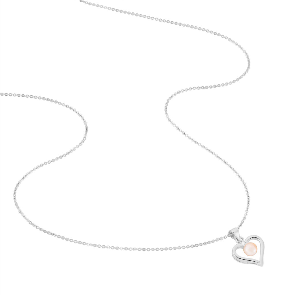Collier Saynaae Argent Blanc Perle De Culture