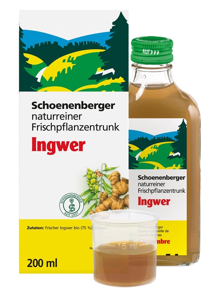 SCHOENENBERGER Ingwer Frischpflanzentrunk Bio Fl 200 ml