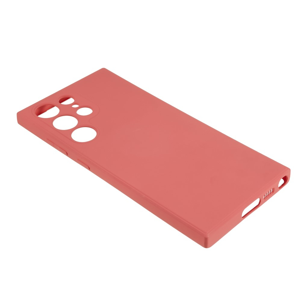 Samsung Galaxy S23 Ultra 5G Gummi Case Hülle mit Kameraschutz - Korall Rot (Matt)
