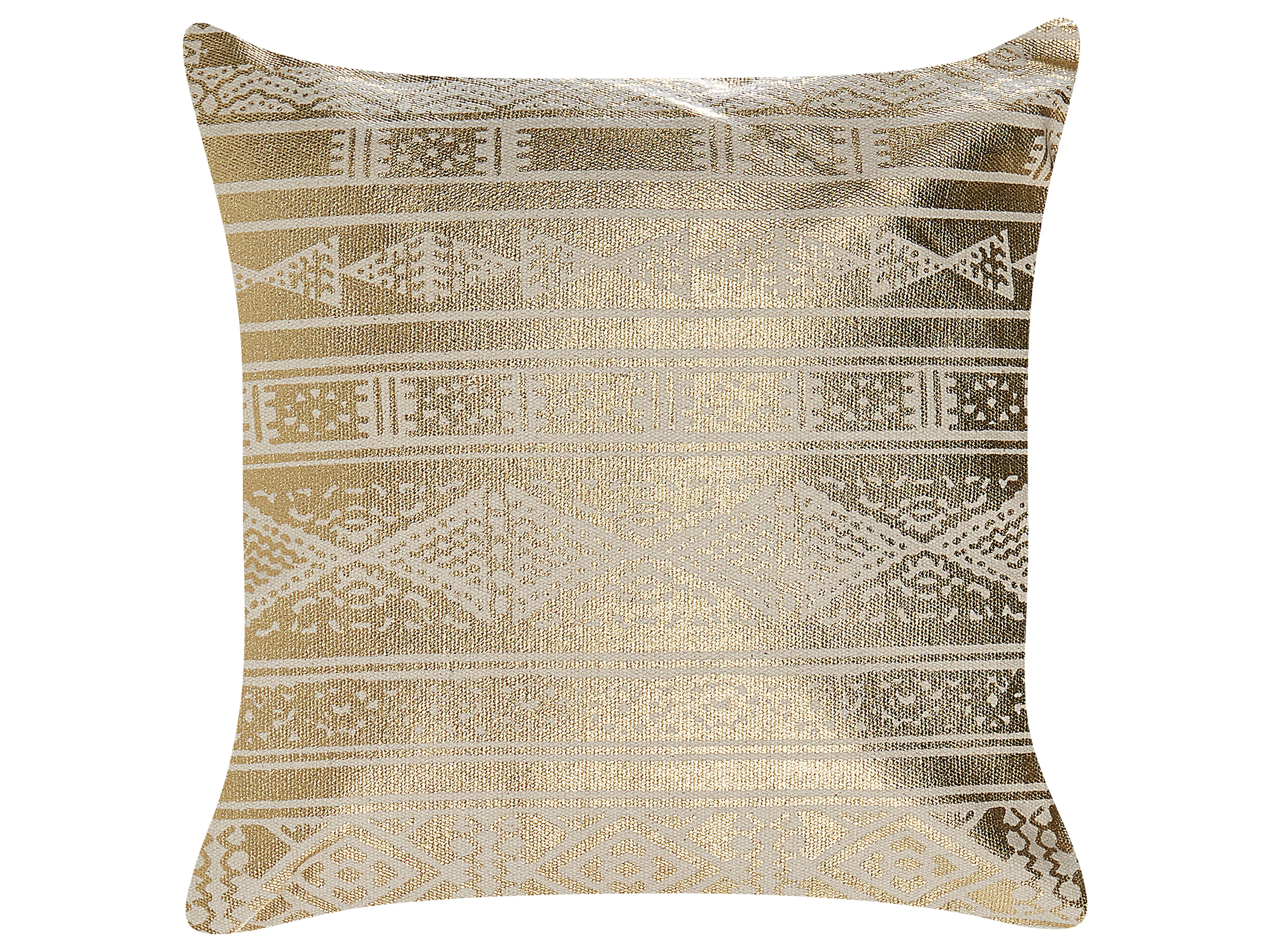 Set van 2 sierkussens OUJDA Katoen 50 x 50 cm Goud geometrisch patroon