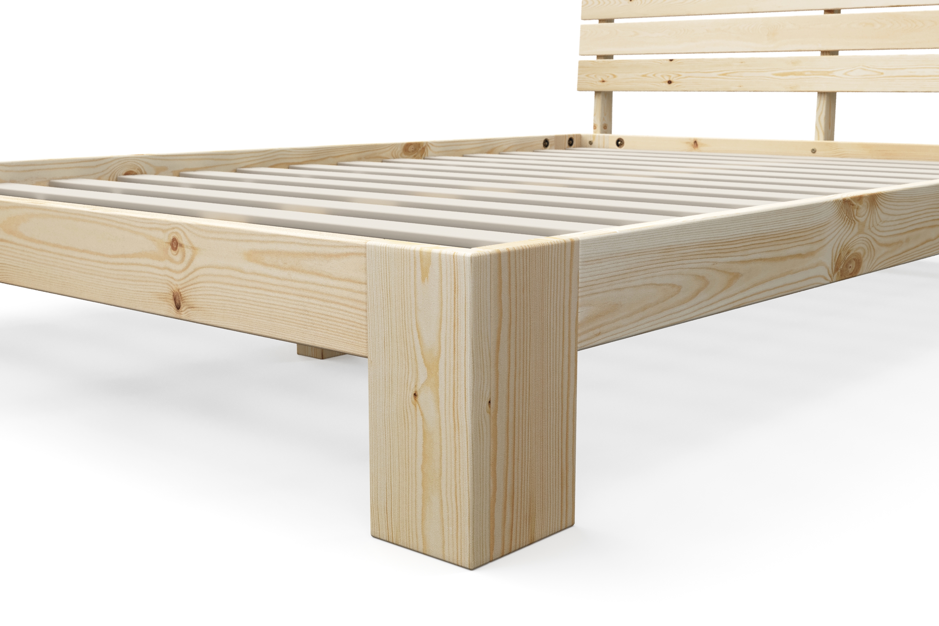 Bett Holz JAYDEN 140 x 200 cm nature