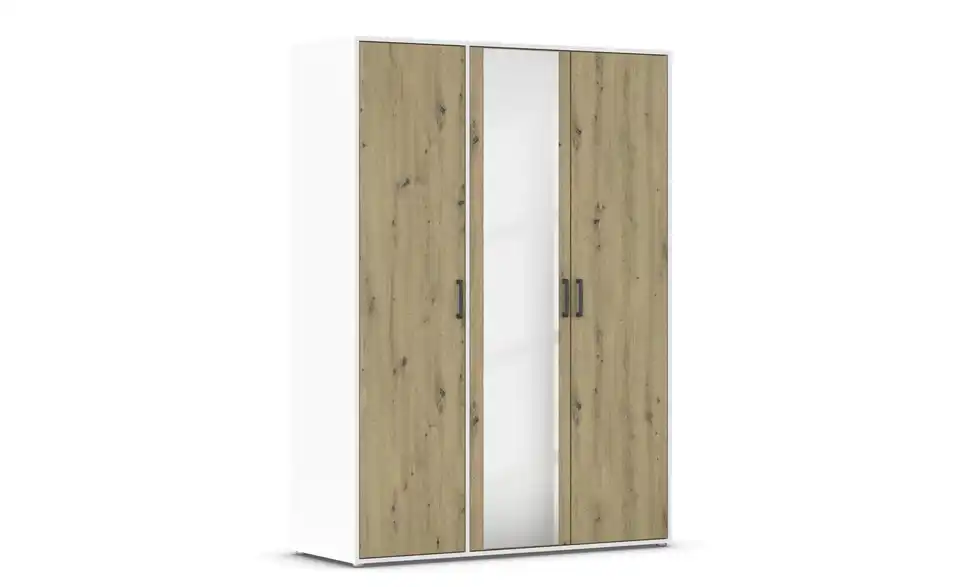 Drehtürenschrank Absetzung: Weiß 140 cm 3 Stück
