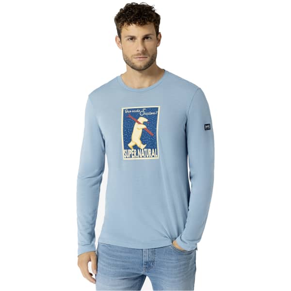 T-shirt thermique SUPER.NATURAL SKIATORE LS CITADEL BLUE/VARIOUS