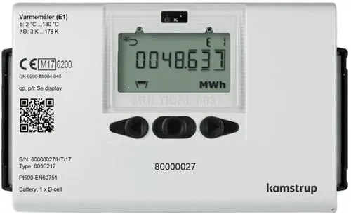 Kamstrup MULTICAL603 2,5 m3/h - Varmemåler 190mm x G1''B (R3/4'') Frem- eller returl