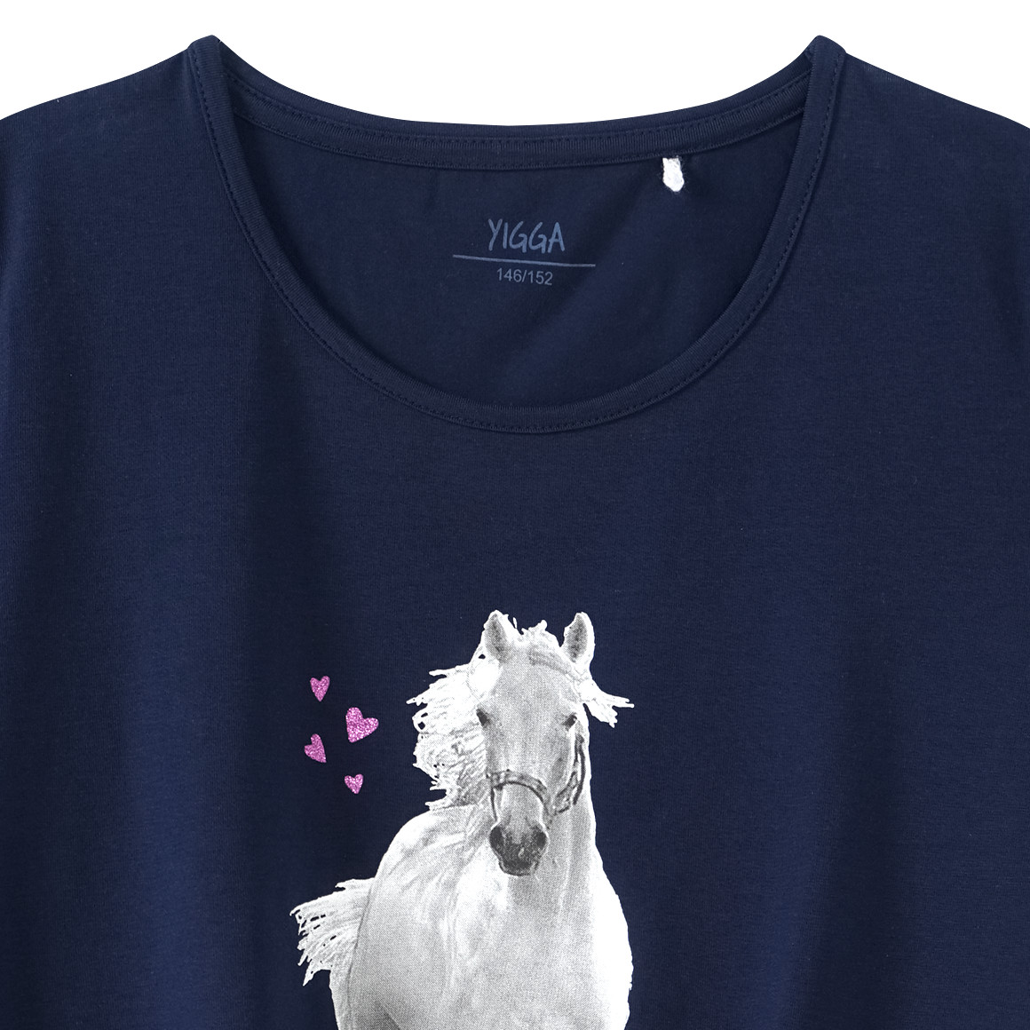 Yigga Mädchen T-Shirt mit Knoten-Detail dunkelblau