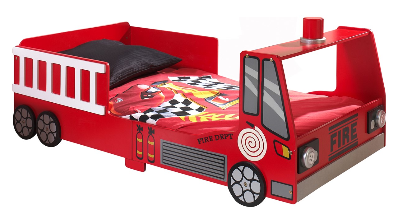 Kleuterbed Fire truck rood