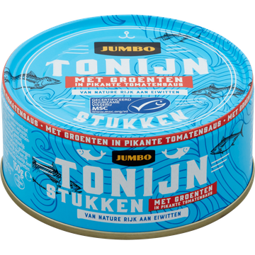 Jumbo Tonijnstukken met Groenten in Pikante Tomatensaus 150 g
