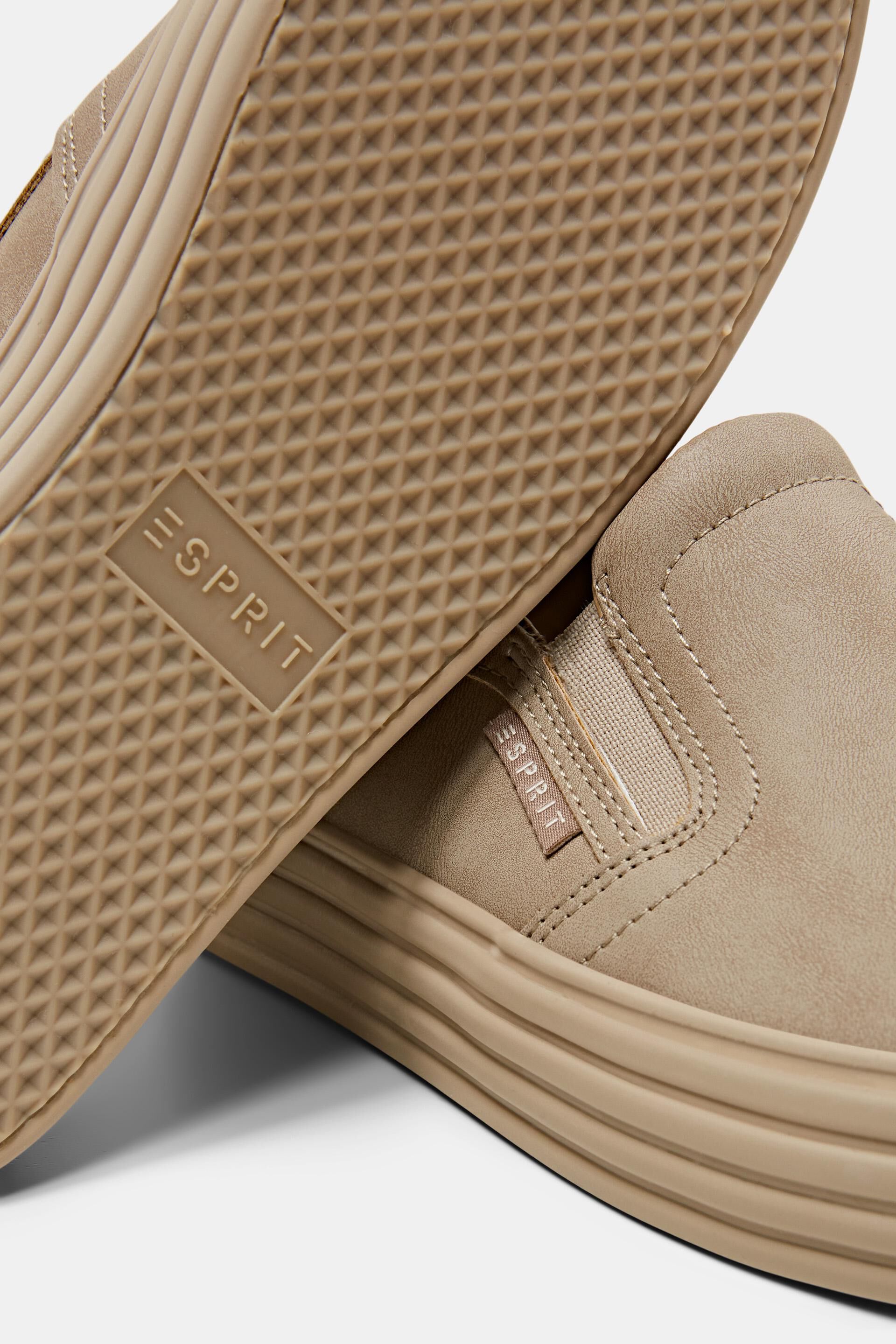 Sneakers à enfiler en similicuir dotées d’une semelle à plateau
