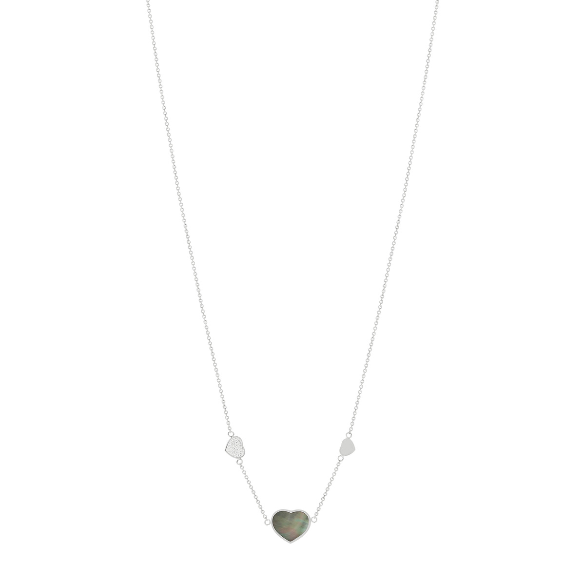 Collier acier et nacre 47 cm