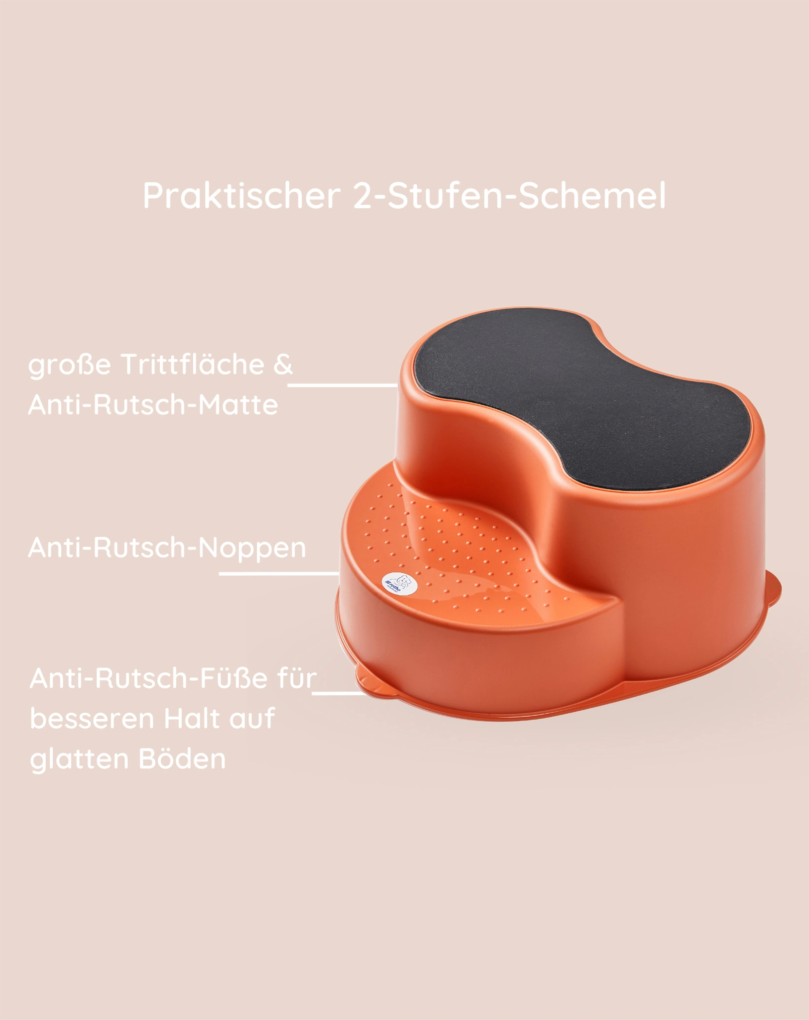 Kinderschemel TOP (37x36x18) in rot