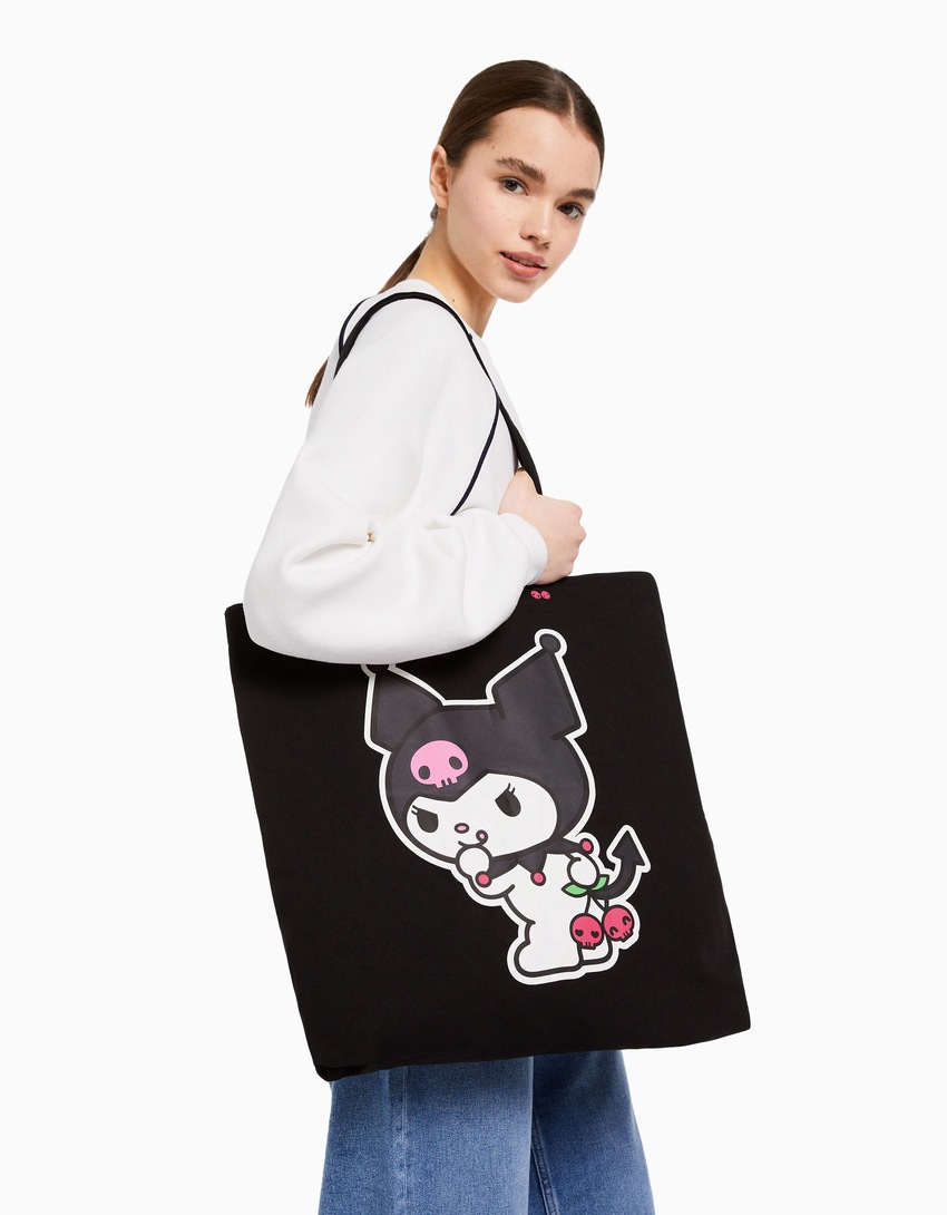 Bolsa de lona com estampa Kuromi