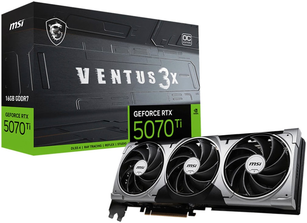 MSI Grafikkarte »GeForce RTX™ 5070 Ti 16G VENTUS 3X OC« 16 GB GDDR7