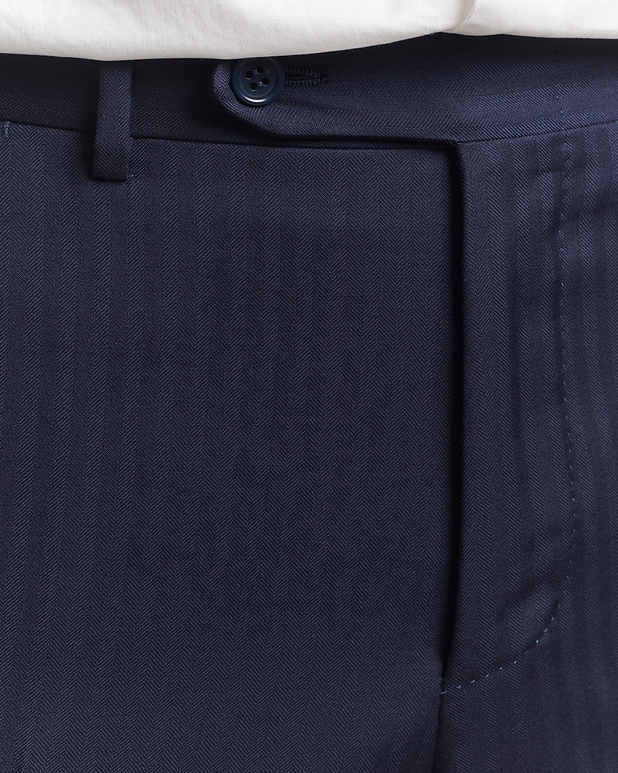 Canali Capri Wool Suit Navy