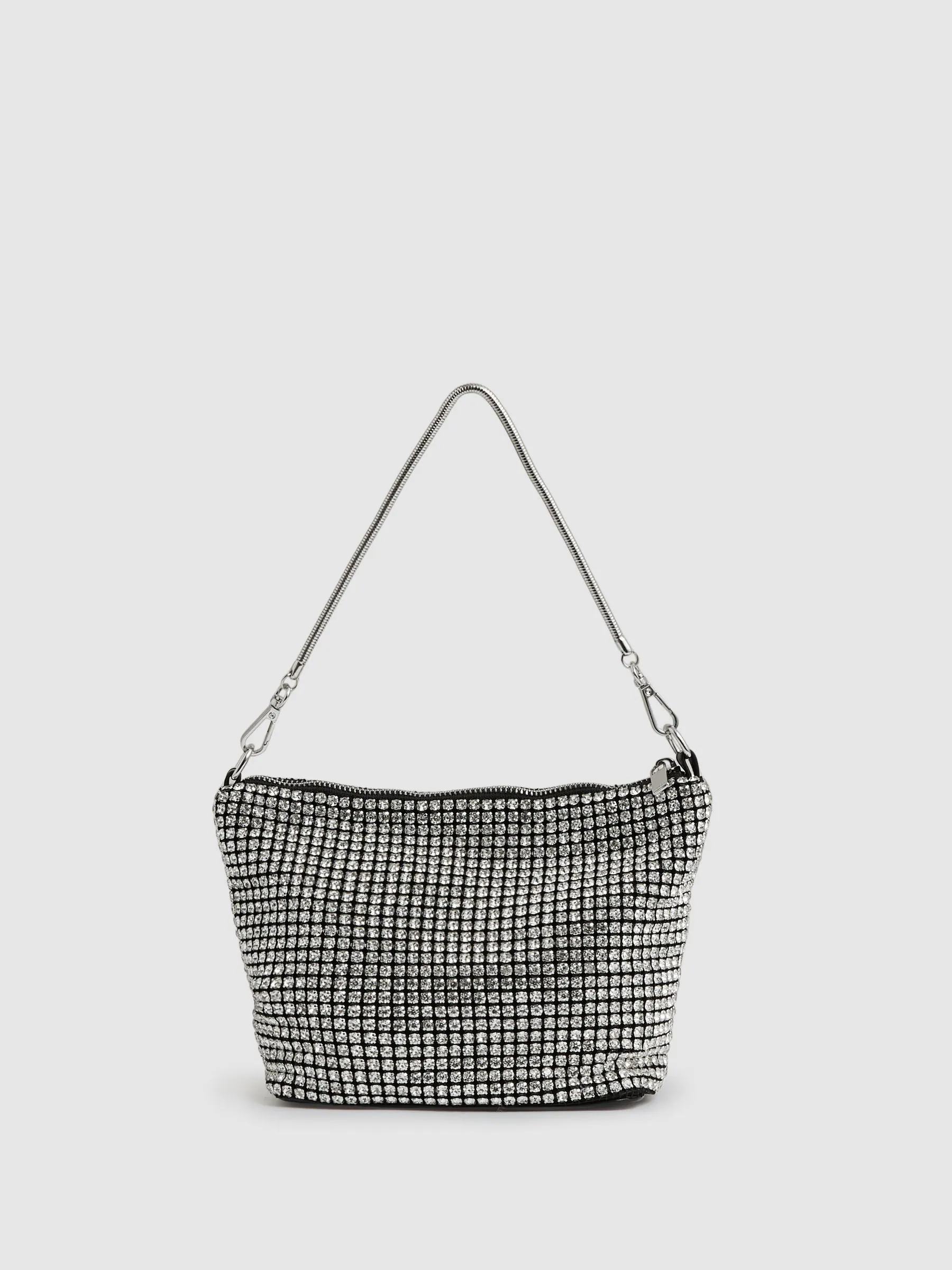 Zilver - Reiss Leah Crystal Bracelet Pouch Bag