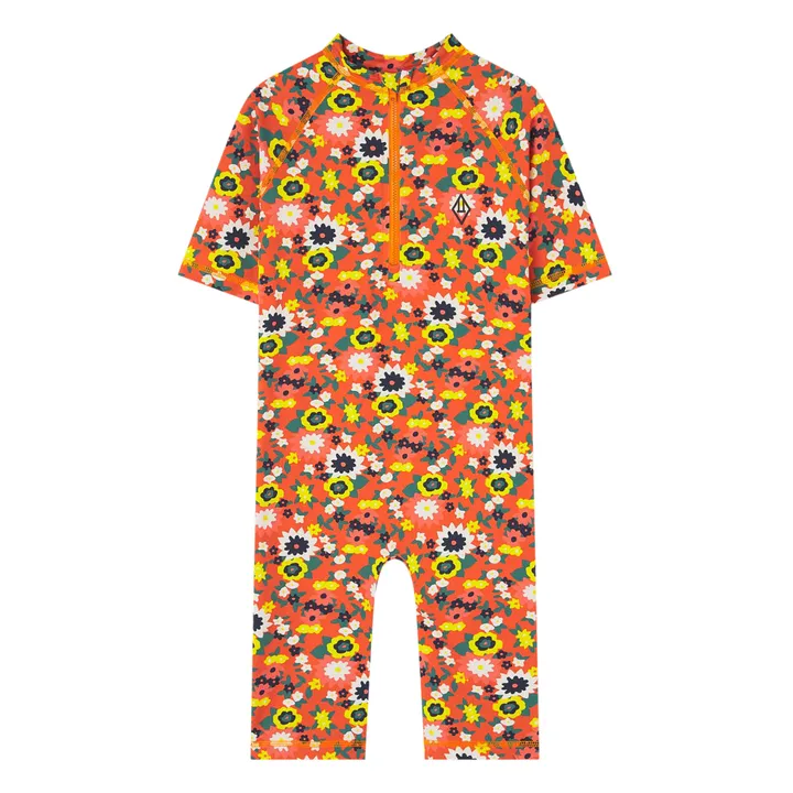The Animals Observatory Combinaison Anti-UV Caterpillar Fleurs | Orange