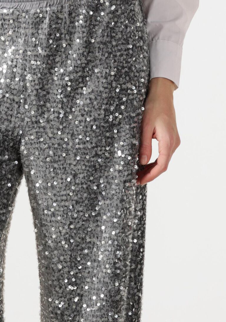 zilveren summum broeken pants sequins velour