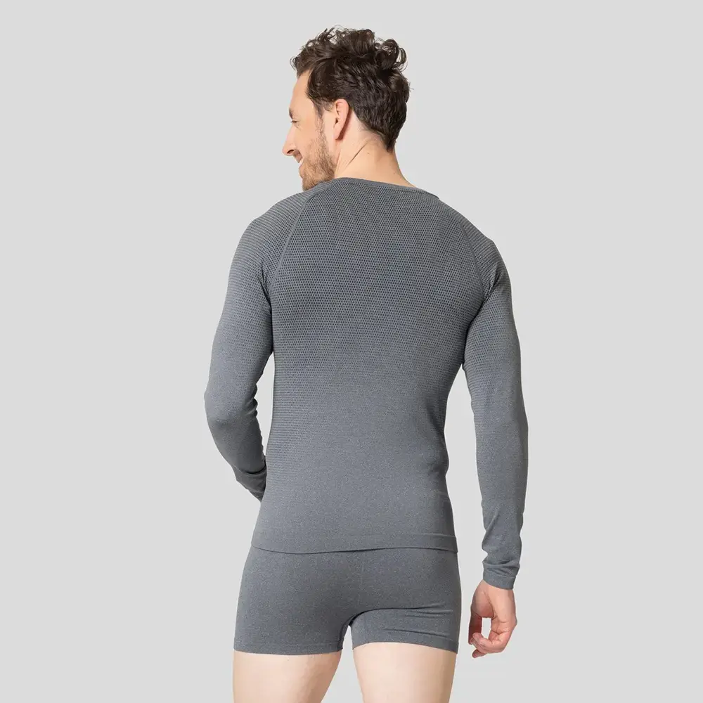 Odlo Performance Light Eco Crew Thermoshirt Lange Mouwen Grijs Heren