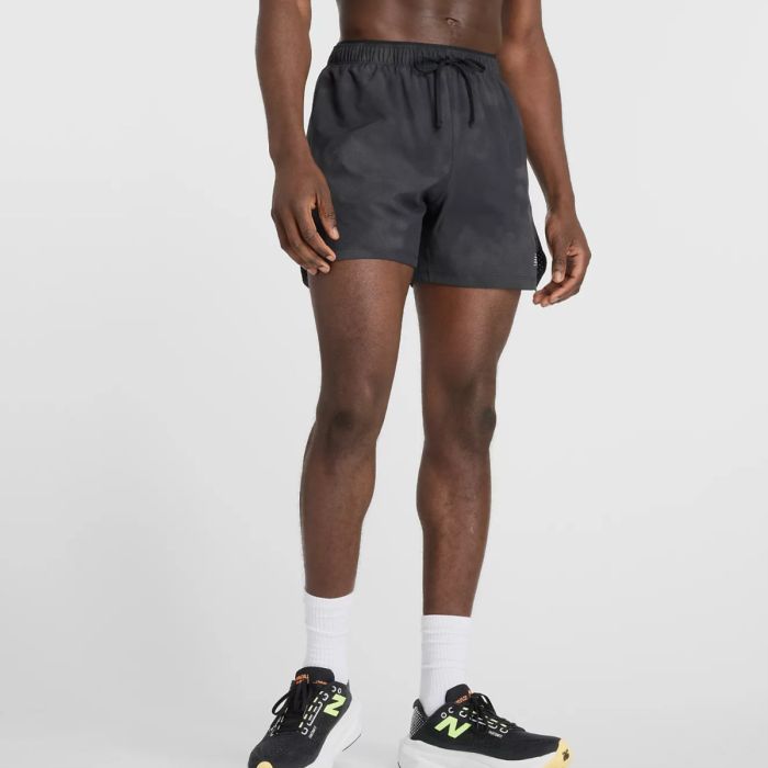 New Balance Herre RC Reflective 5 Inch Shorts Sort
