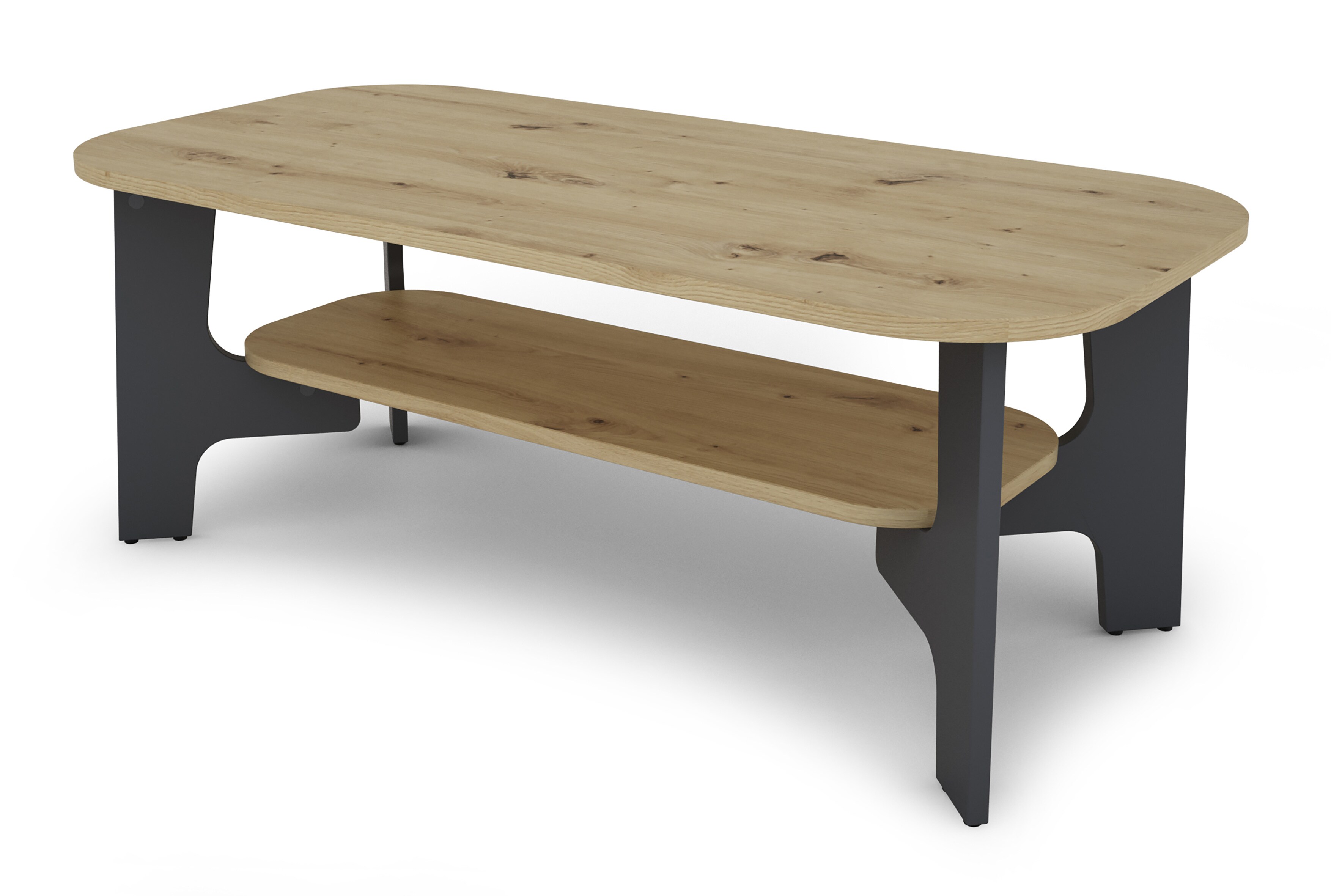 byLIVING Couchtisch JONNY, Breite 110 cm, Artisan Eiche (Eiche-Optik)/anthrazit