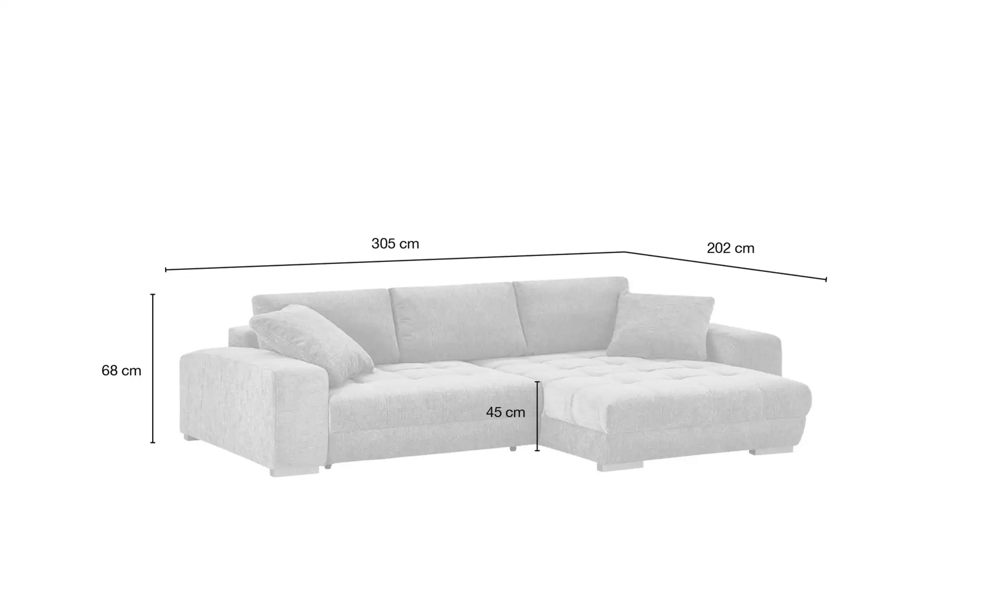 bobb Ecksofa mit Schlaffunktion  Caro