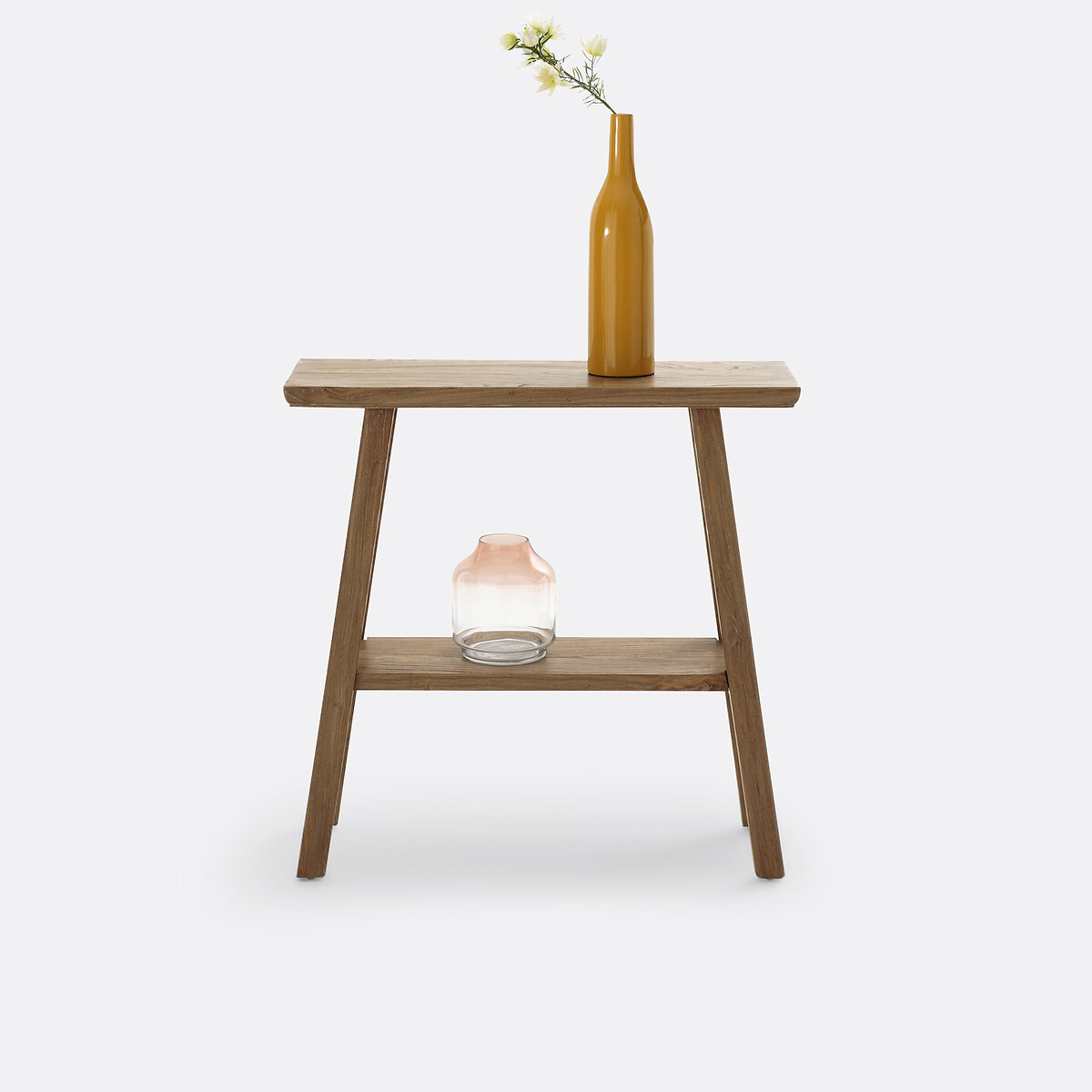LA REDOUTE INTERIEURS<br>Mesa de parede com tampo duplo em madeira maciça de olmo Asayo