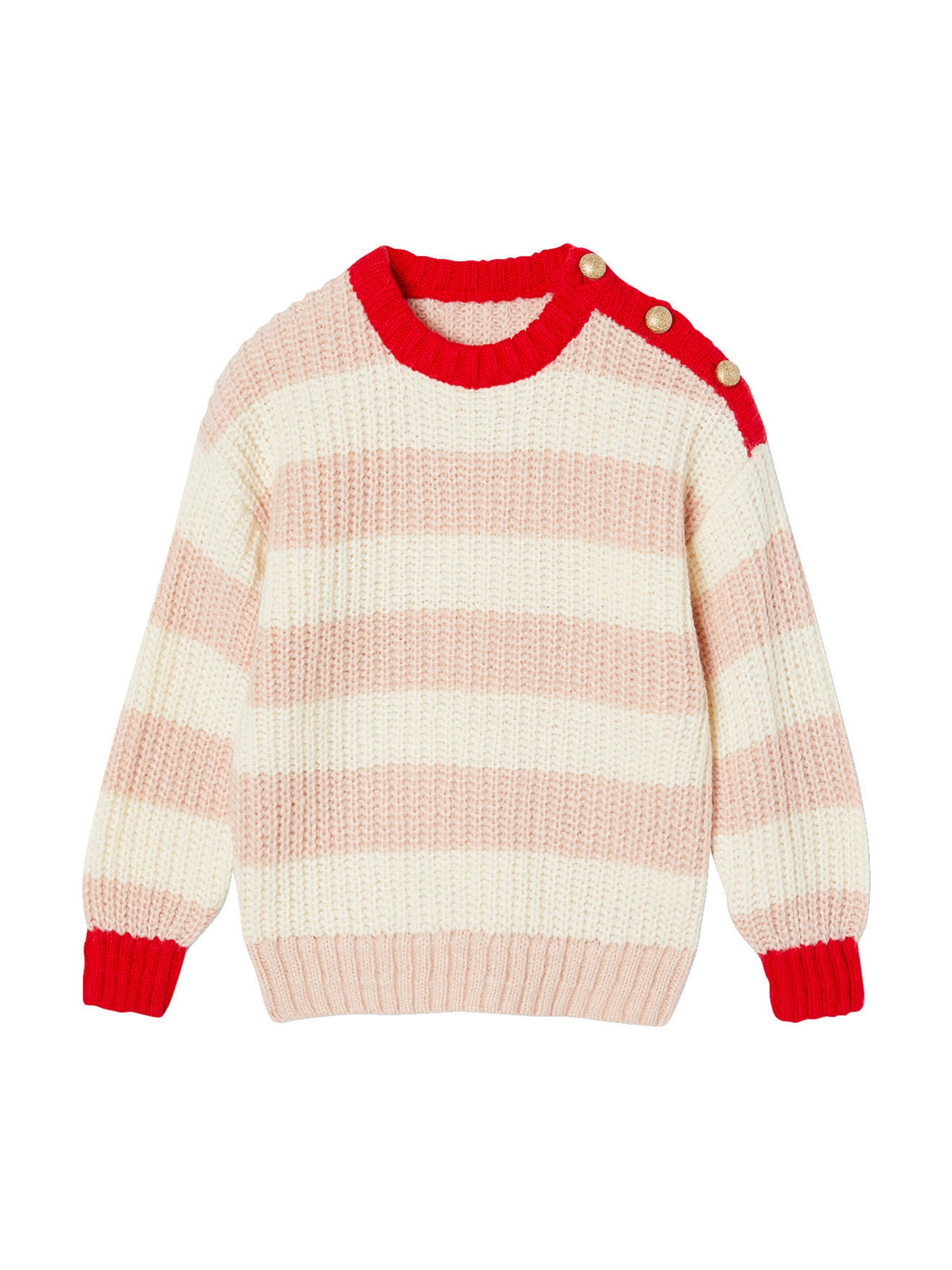 Vertbaudet Mädchen Pullover Mama-Tochter-Capsule STREIFENLIEBE rosa gestreift