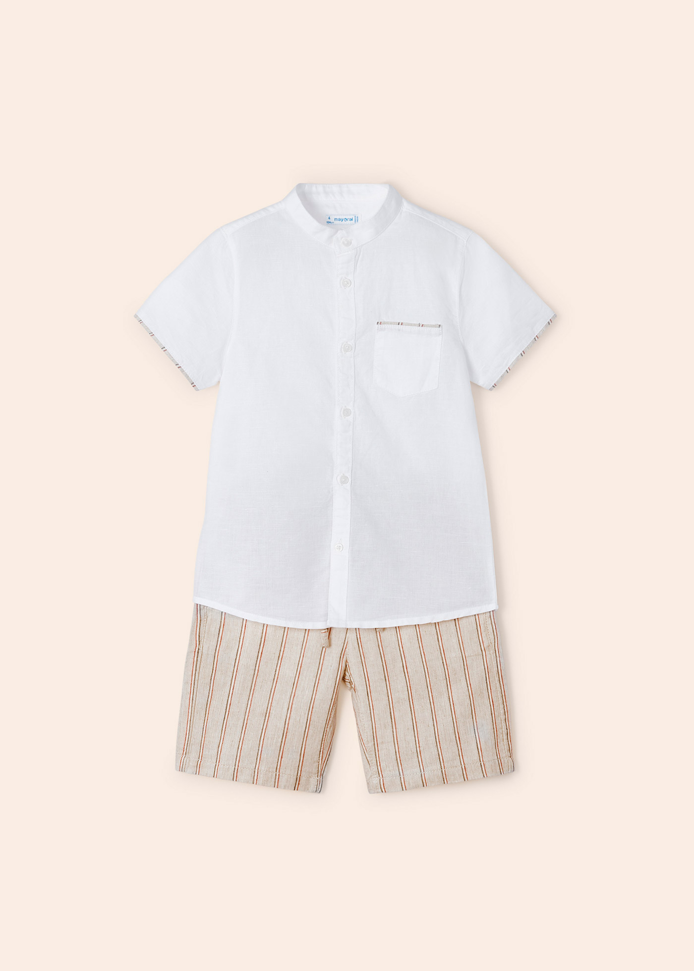 Conjunto de linho de duas peças para meninos
