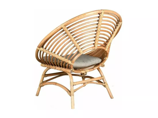 Fauteuil en rotin naturel ajouré
