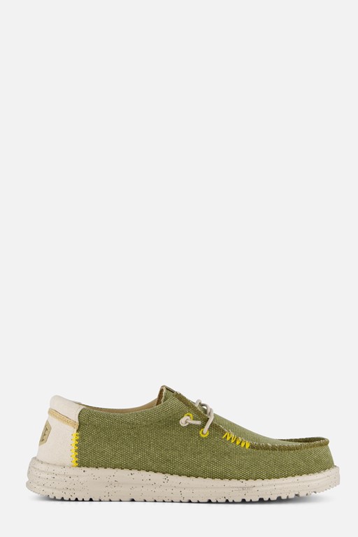 HEYDUDE Wally Coastline Jute Instappers groen