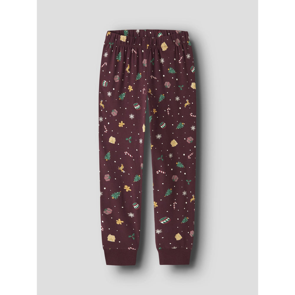 Køb Name It Jule Natsæt Burgundy Xmas AOP