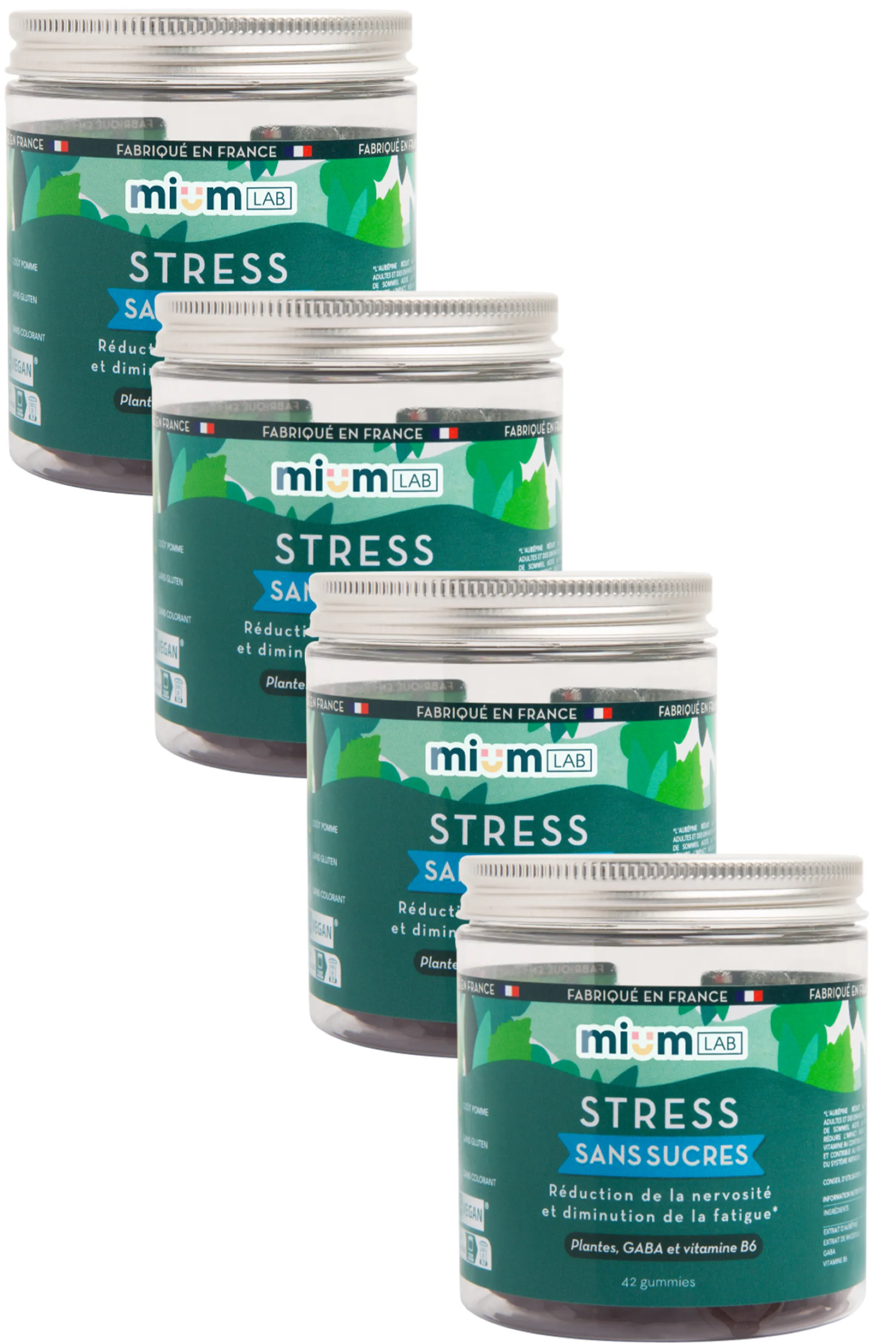 Mium Lab ex Les Miraculeux Compléments alimentaires gummies Stress sans sucres-100 g