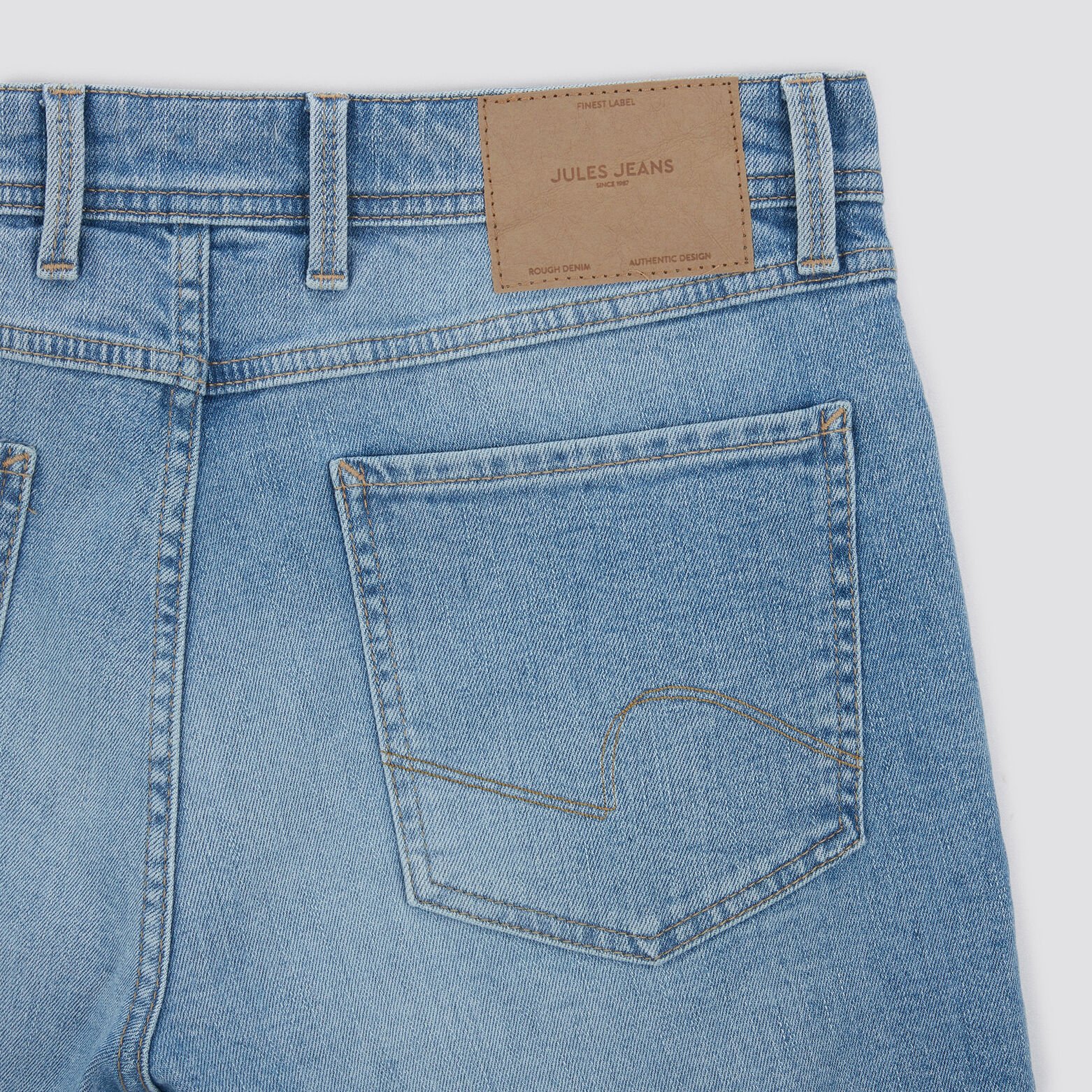 Bermuda en jean en coton recyclé Bleu moyen