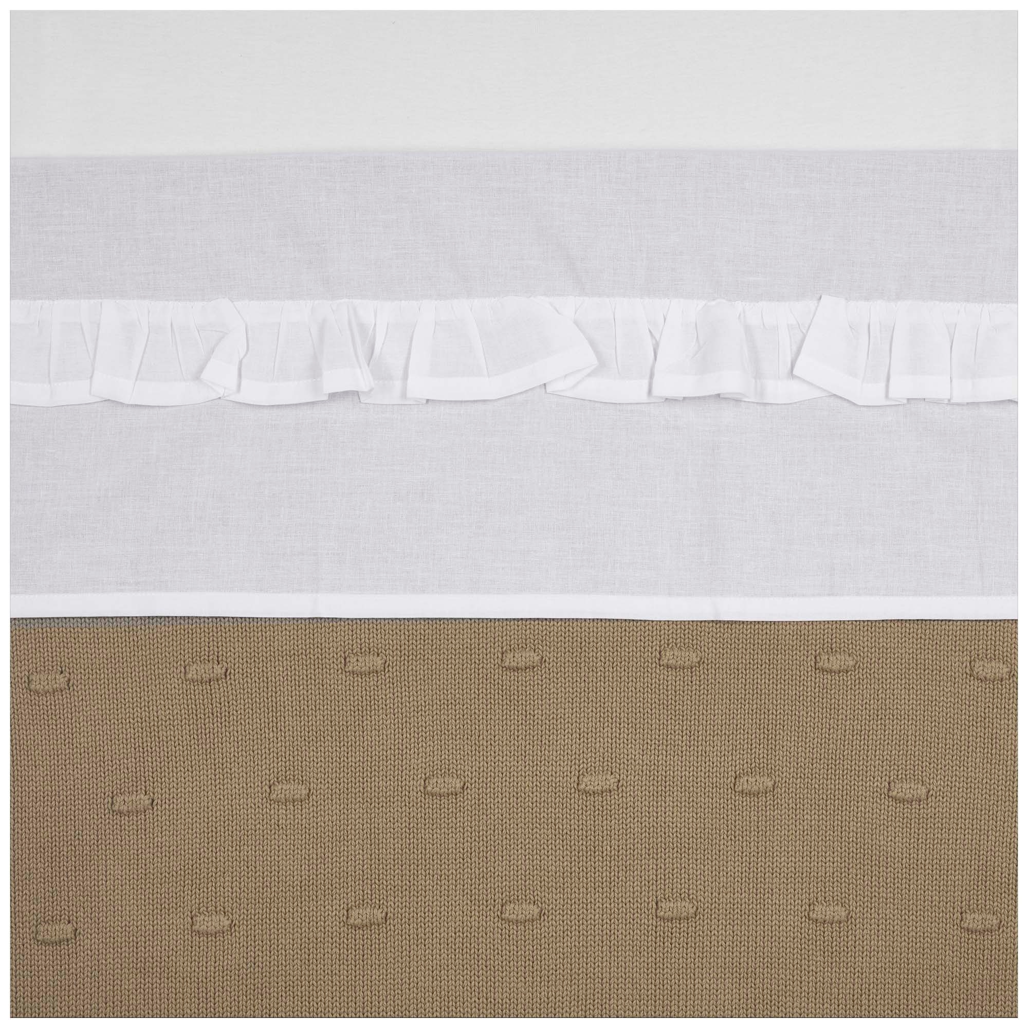 Meyco wieglaken ruffle wit