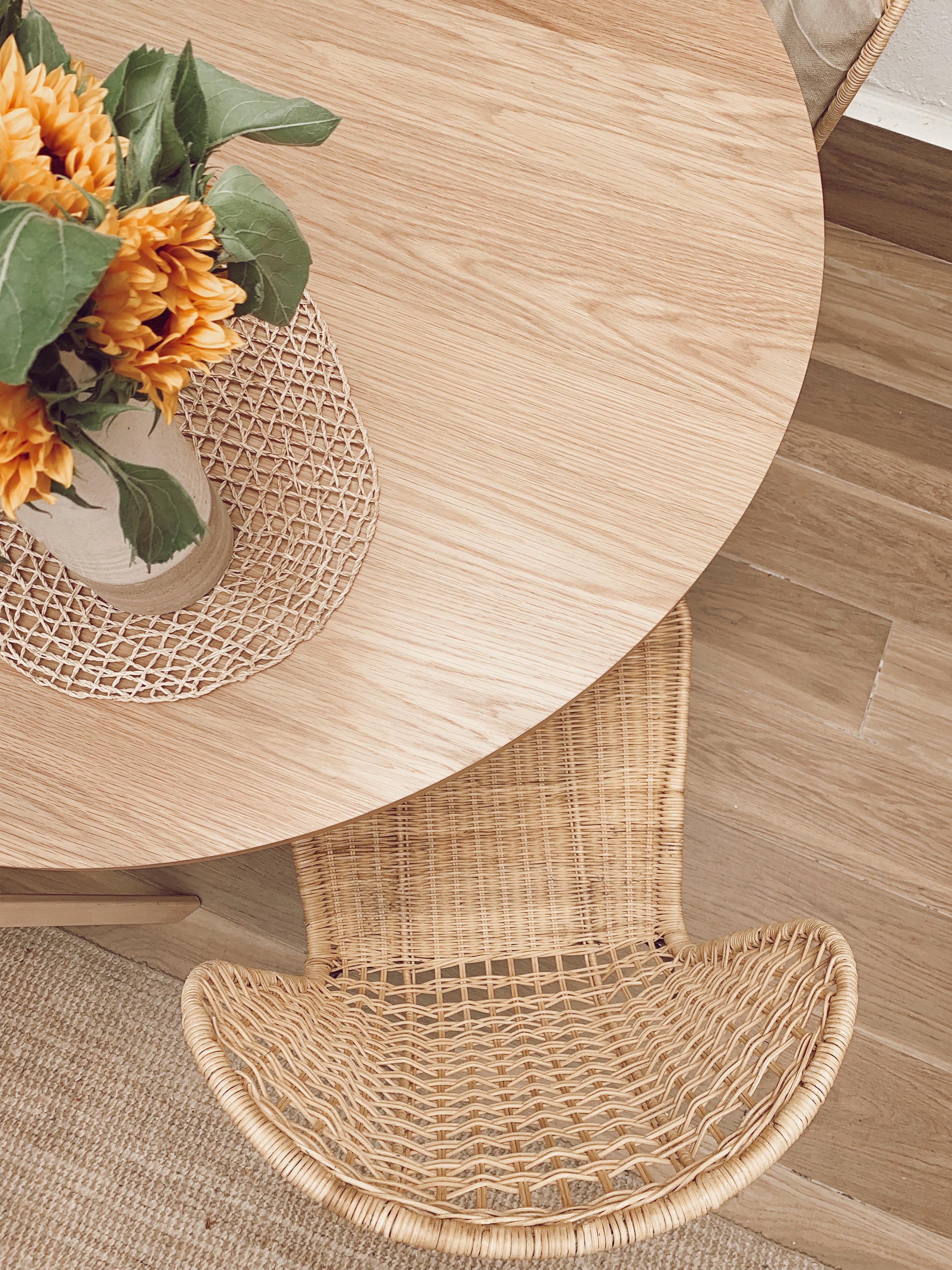 Set van 2 eetkamerstoelen ELFROS Rotan Natuurlijk