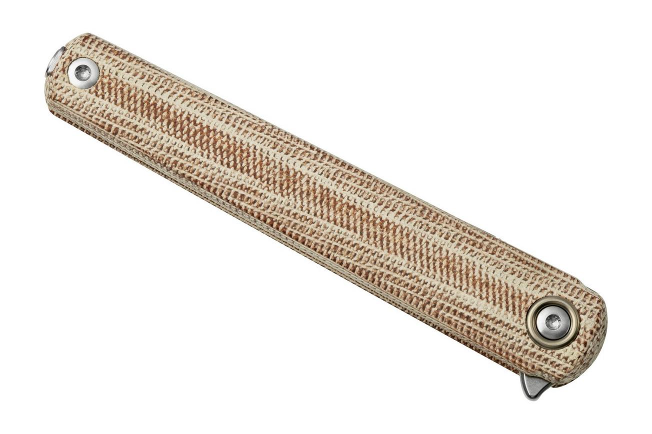 MKM Flame Light FL01L-NC drop blade, natural micarta, zakmes