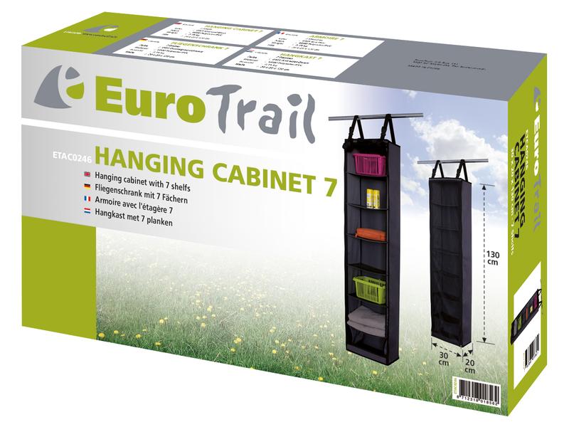 Eurotrail Hängeregal 7 Ablagefächer Hängeregal mit 7 Etagen