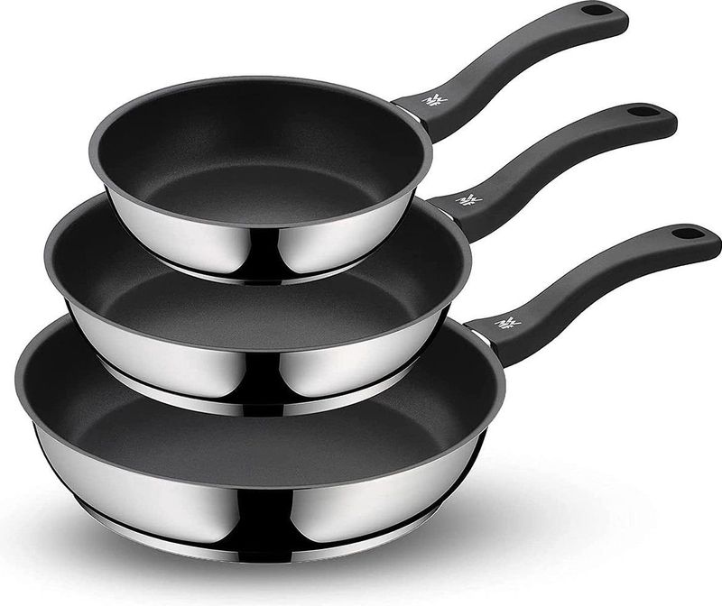 WMF - Devil 3-delige Koekenpan Set - Gecoat - Diameter 20 cm, 24 cm, 28 cm - Roestvrij Staal