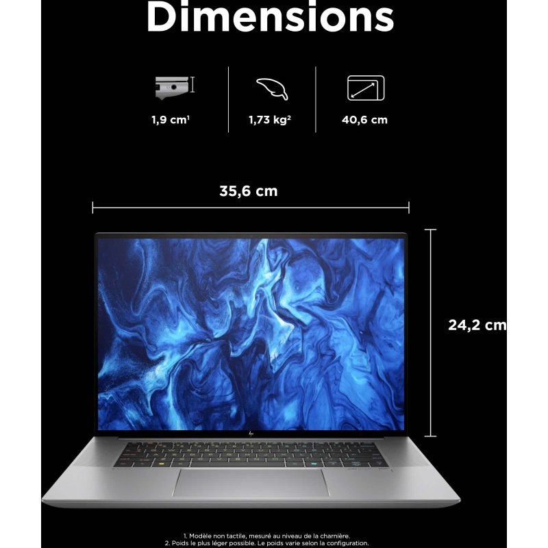 HP ZBook Studio G11 Intel Core Ultra 9 185H Station de travail mobile 40,6 cm (16