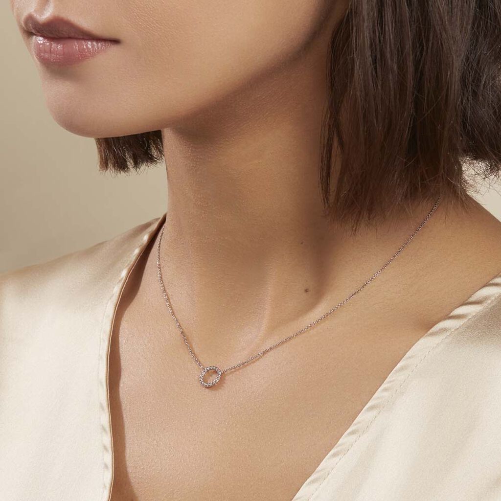 Collier Peytone Argent Blanc