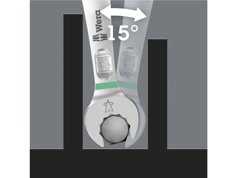 Wera 05020231001, 8,10,11,11,12,13,13,14,14,15,16,17,18,19 mm, CE, 11 stk